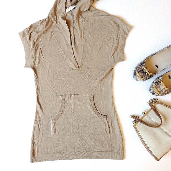 💓SOLD💓Trina Turk Silk Hood Pocket Kangaroo - Picture 6 of 11